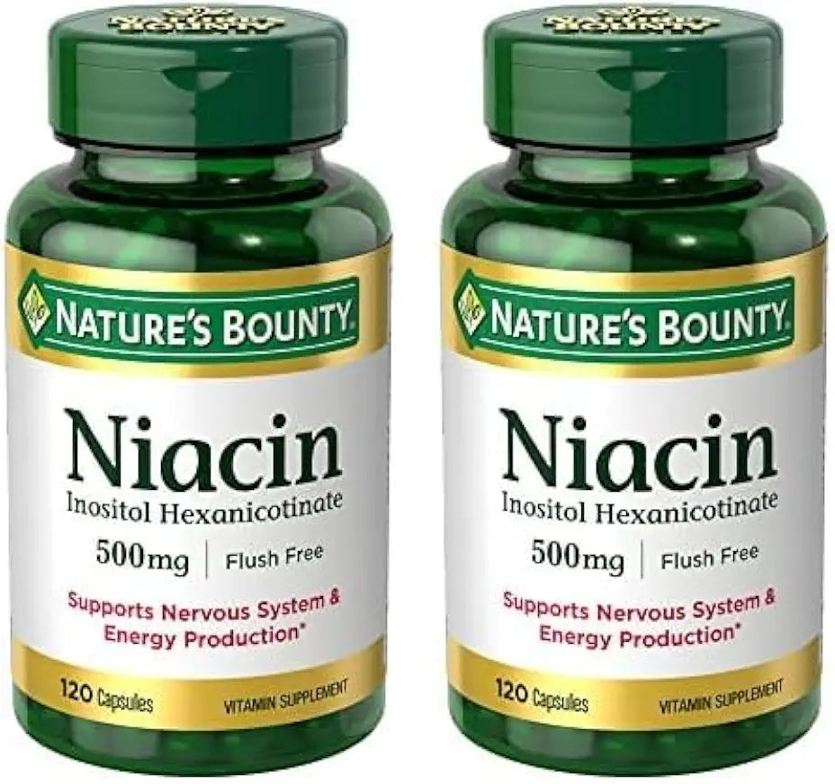 500mg Flush Free Niacin 120 Capsules Pack of 2 B425