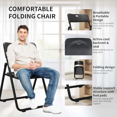 4 Pack Lightweight Folding Chair with Ventilation Holes L433