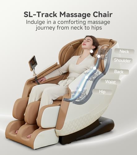 Brown Zero Gravity SL-Track Shiatsu Massage Chair Recliner K704