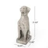 Antique White Outdoor Dog Garden Statue M162