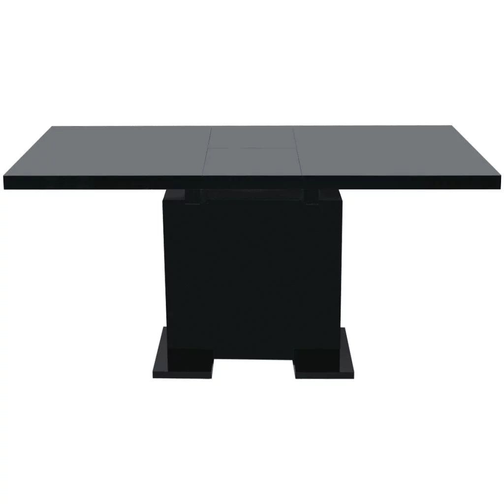 High Gloss Black Extendable Dining Table F247