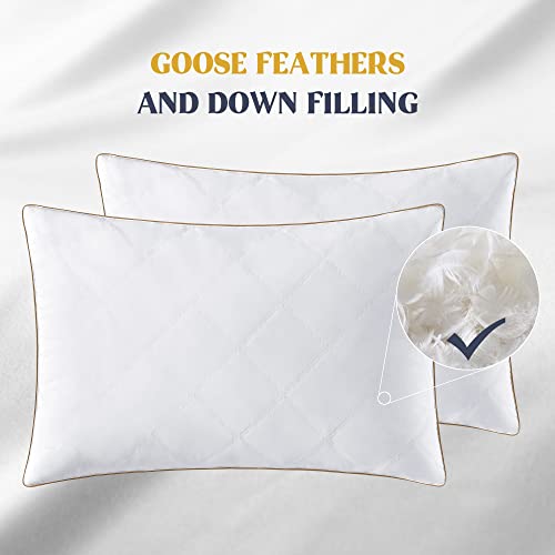 Goose Feathers and Down Pillow Set of 2 King I22759