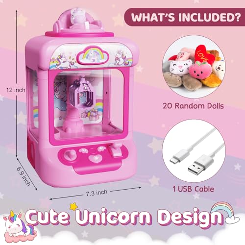 Mini Claw Machine with Sound & 20 Mini Plush Toys M804081