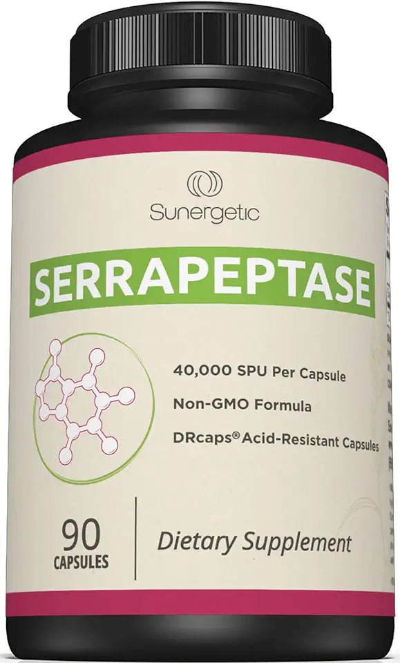 Serrapeptase Enzyme Supplement 90 Enteric Coated Capsules G80567