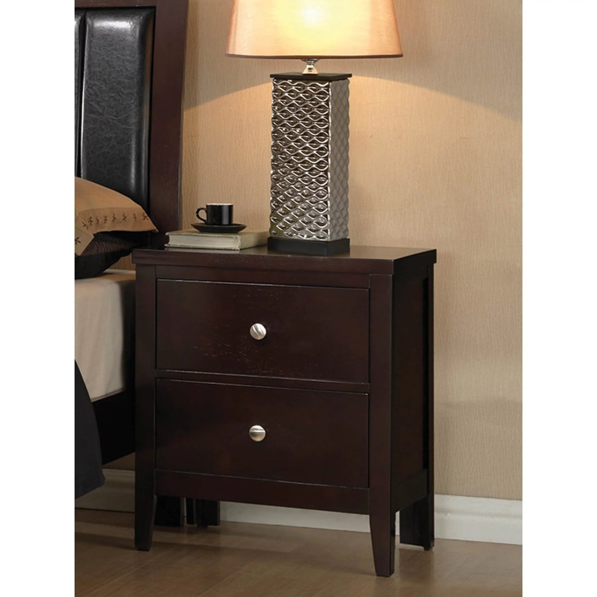 Cappuccino 2-drawer Wooden Nightstand R83081