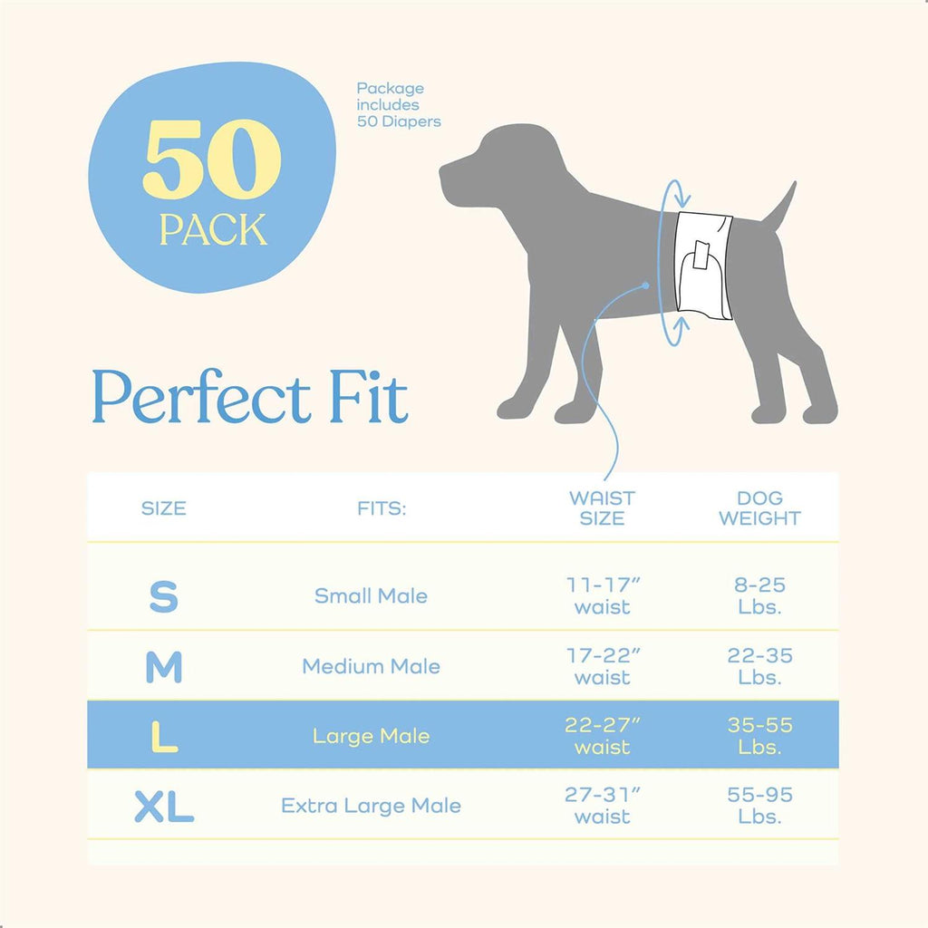 Male Dog Diapers 30-Pack Super Absorbent Disposable V601
