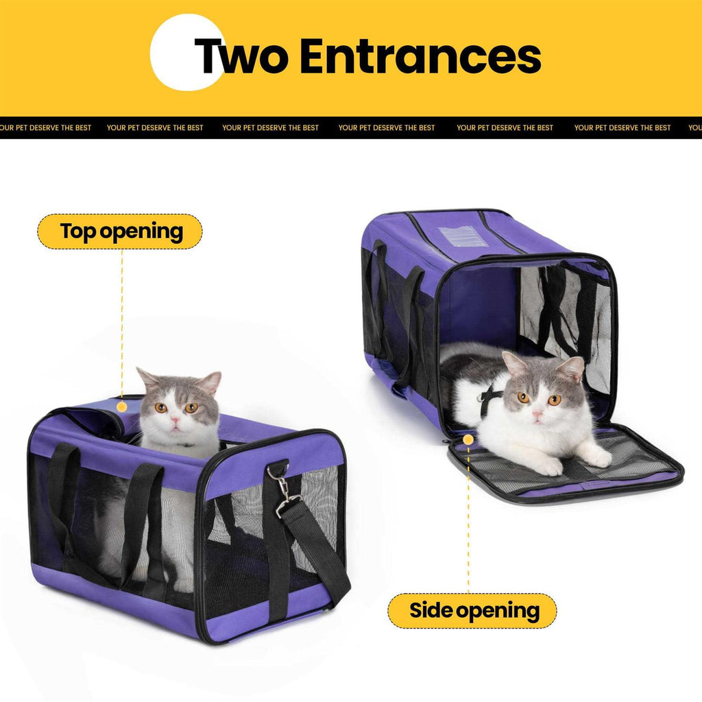 Soft-Sided Cat Carrier with Inner Safety Leash L664479