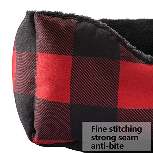 Printed Flannel Rectangle Plush Dog Cat Bed U20762