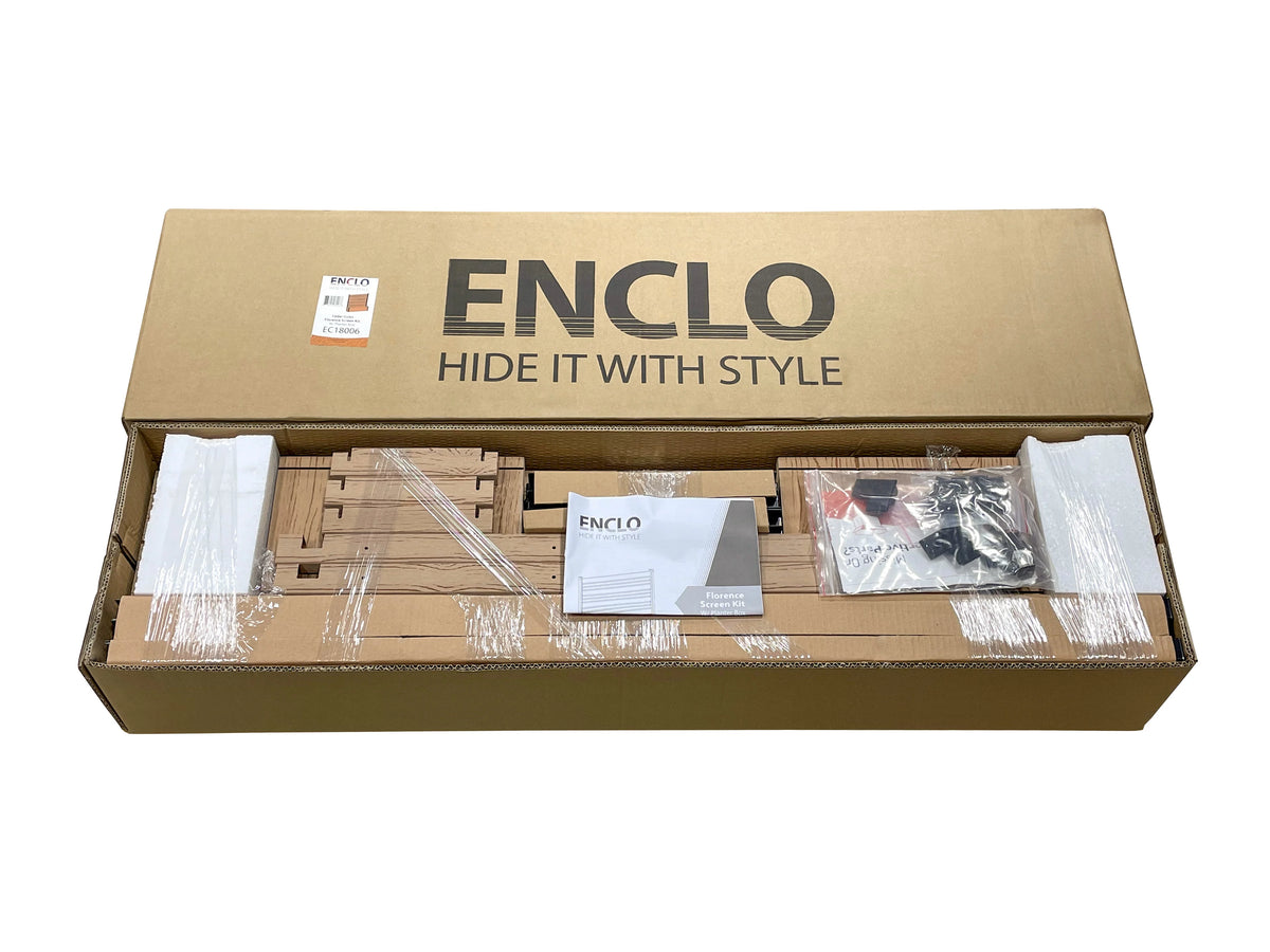 Freestanding Vinyl Outdoor Privacy Screen and Planter Box Kit B991857