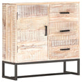 White Solid Acacia Wood Sideboard O7741