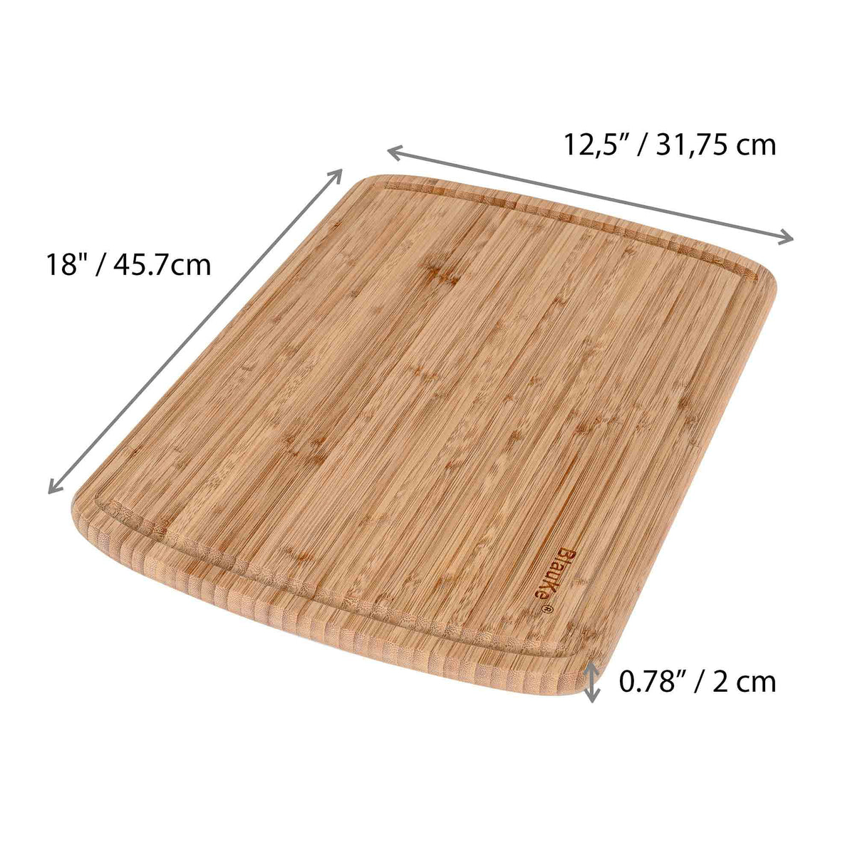18x12" Bamboo Cutting Board with Juice Groove B362