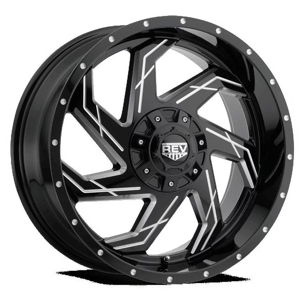 20x9 Black Machine Lip Wheels U4533