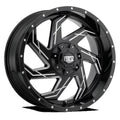 20x9 Black Machine Lip Wheels U4533