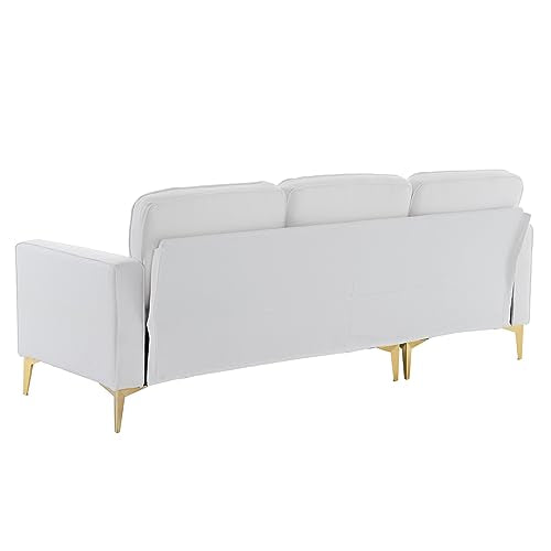 L-Shape Linen Fabric Sectional Sofa with Reversible Chaise M333