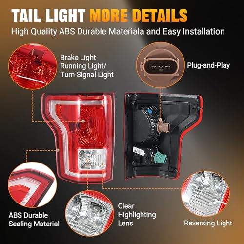Tail Lights Assembly with Bulb and Harness I758