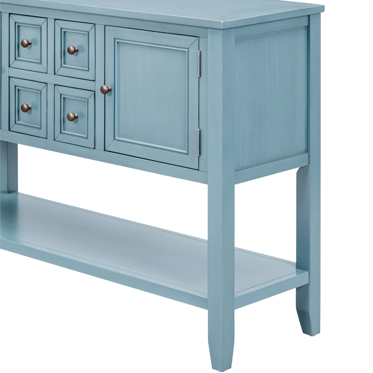Vintage Console Table with Four Drawers and Bottom Shelf M786651