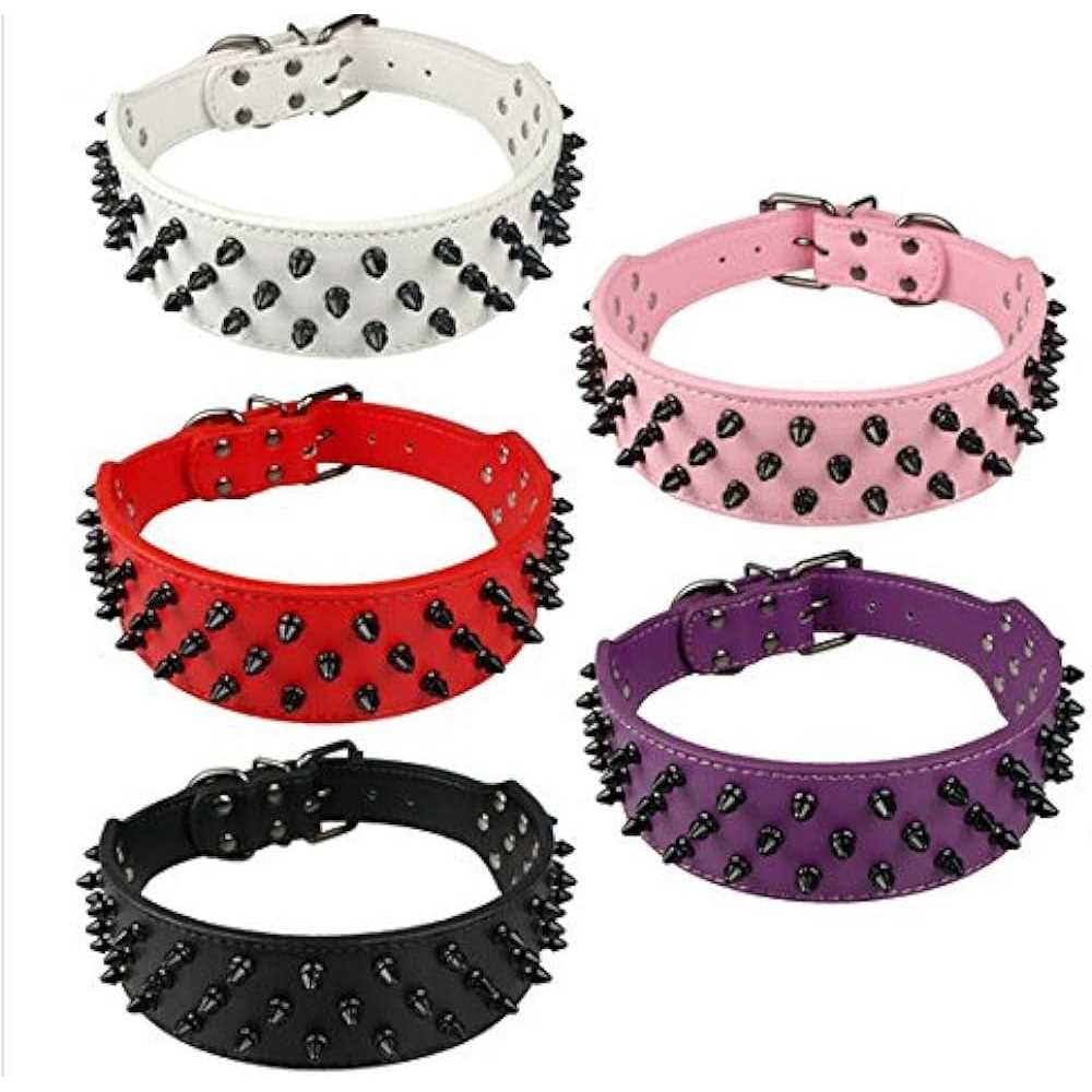 Black Spiked Studded Dog Collar E849689