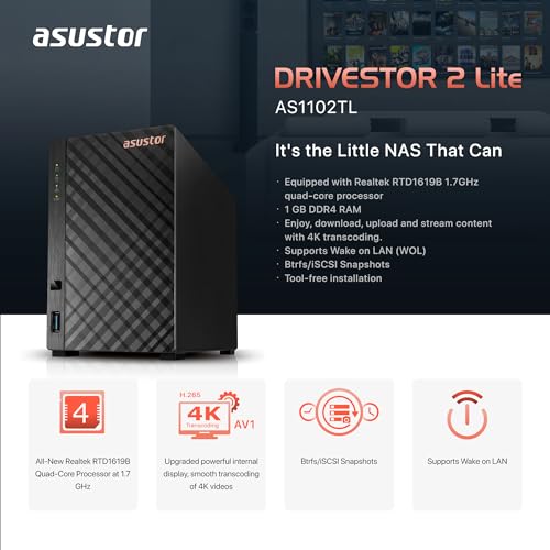 2 Bay NAS Enclosure Network Storage P95542