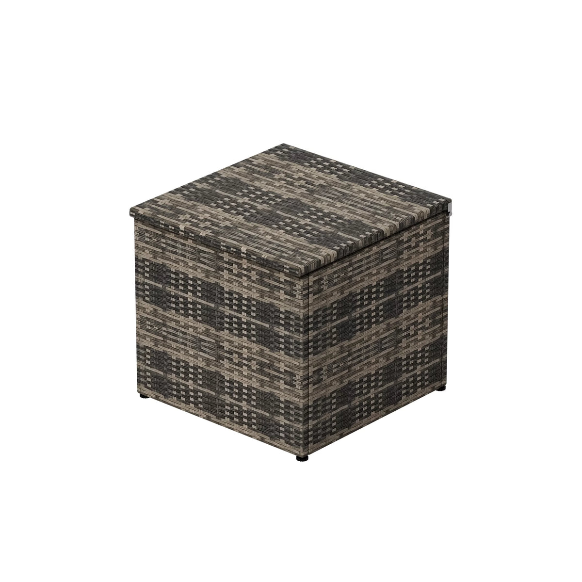Brown 2-Pieces PE Rattan Wicker Patio Sofa Conversation Set with Side Table X72374