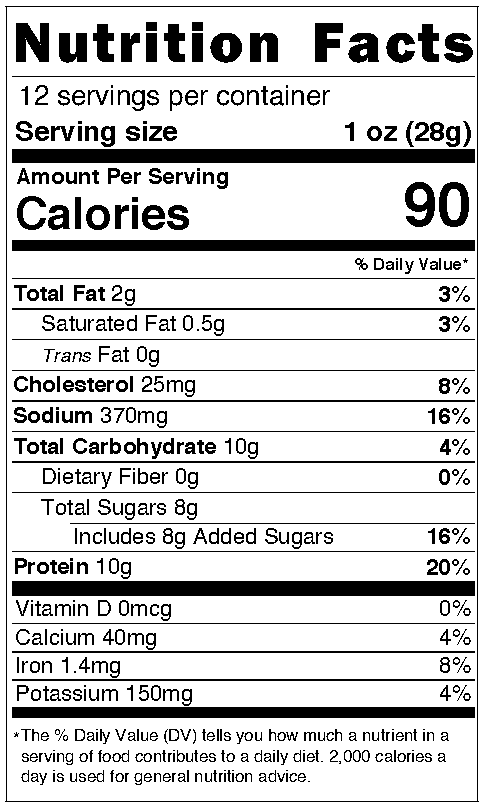 Beef Jerky 12oz I8182