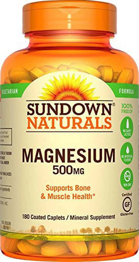 Magnesium 500 mg 6 Pack 180 Caplets W84712