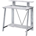 Antique White and Black Wood Writing Desk N686