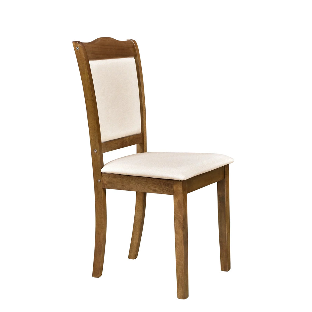 5-Piece Wood Dining Table Set with Upholstered Chairs X34113