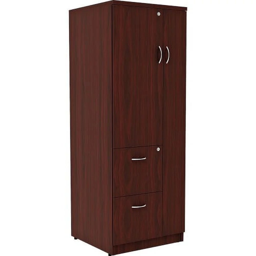 2 Drawer Mahogany Laminate Storage Cabinet O95135