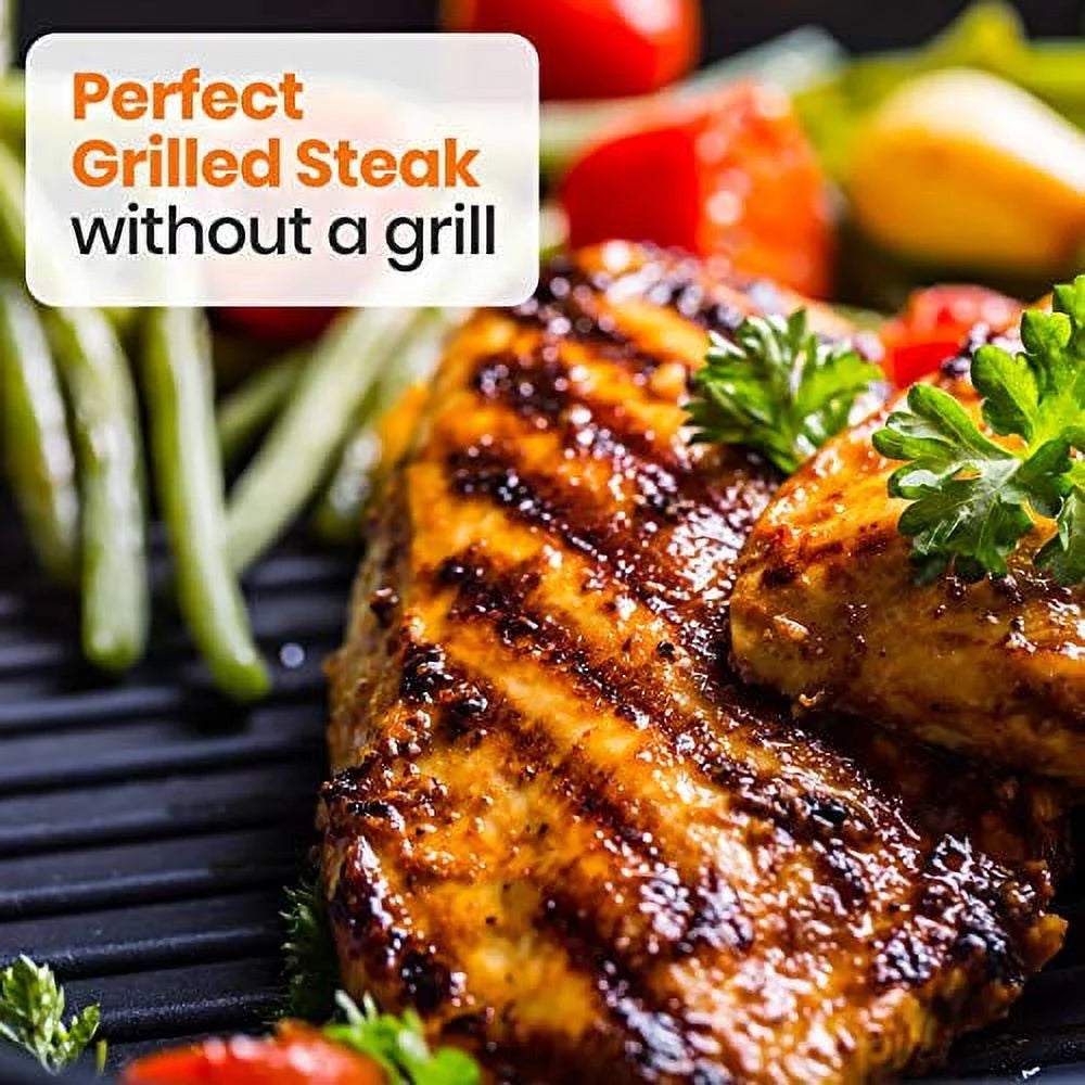 20" x 13" Nonstick Hard-Anodized Grill Pan H709