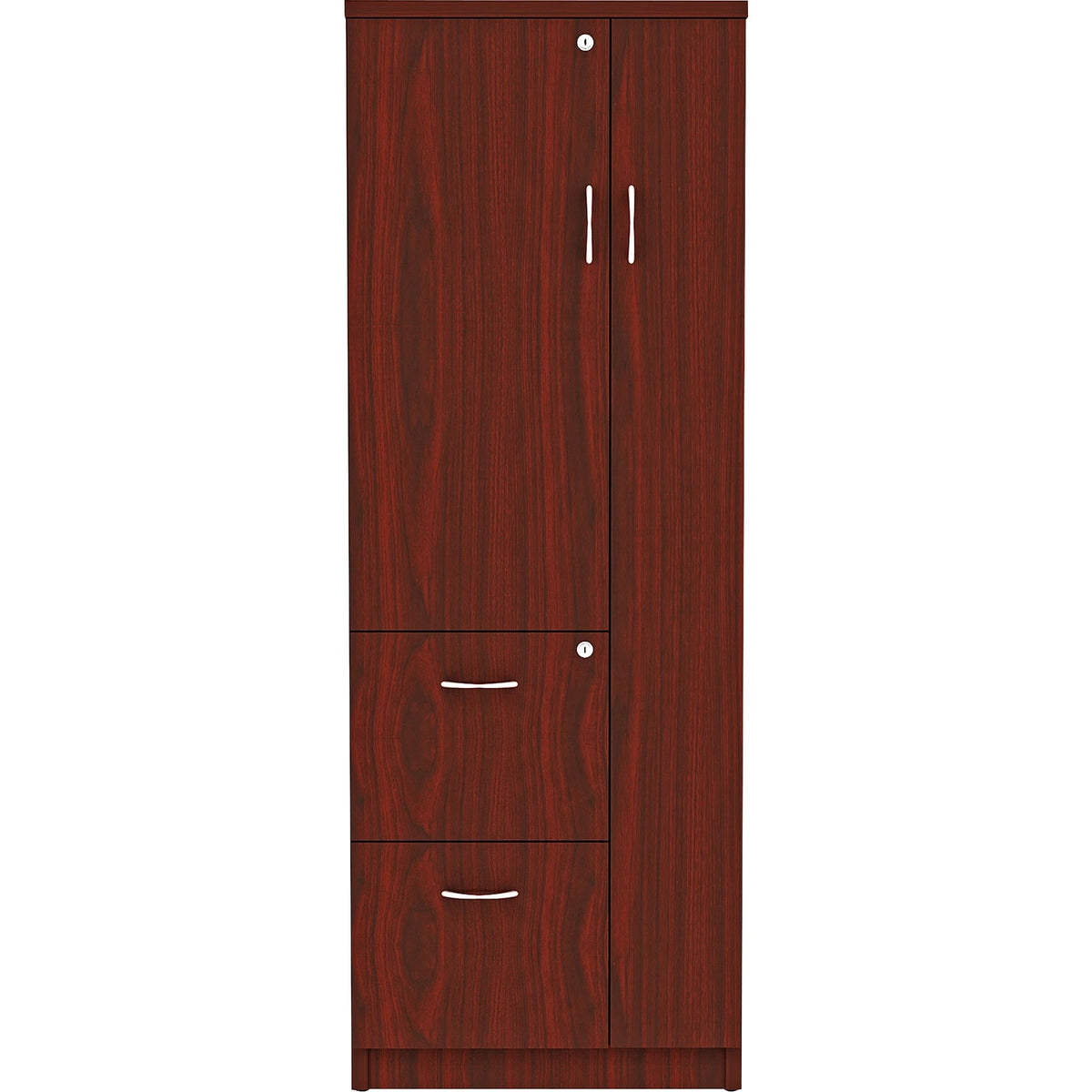 2 Drawer Mahogany Laminate Storage Cabinet O95135