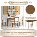 5-Piece Wood Dining Table Set with Upholstered Chairs X34113