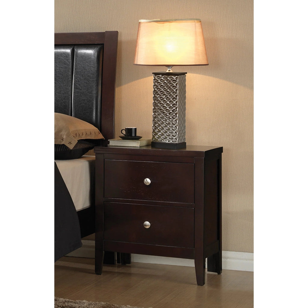 Cappuccino 2-drawer Wooden Nightstand R83081