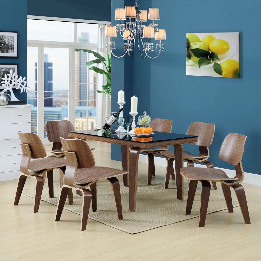 Walnut Dining Chairs Set of 2 O326