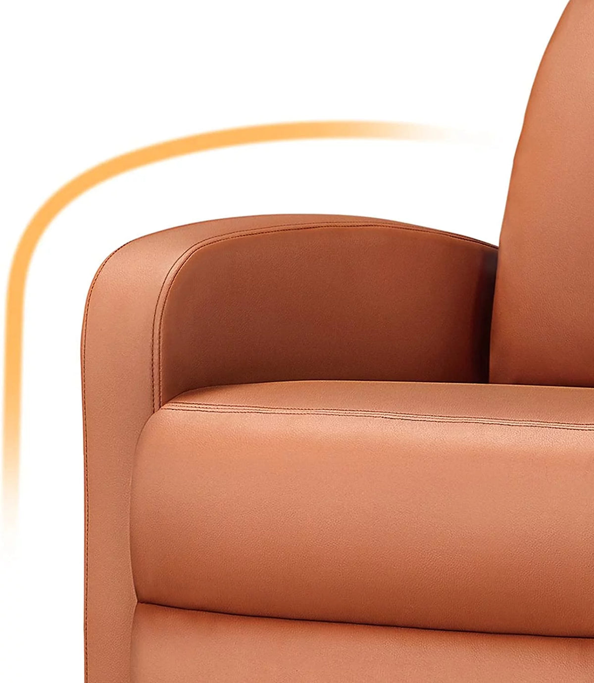 Tan Faux Leather Recliner Chair S4632
