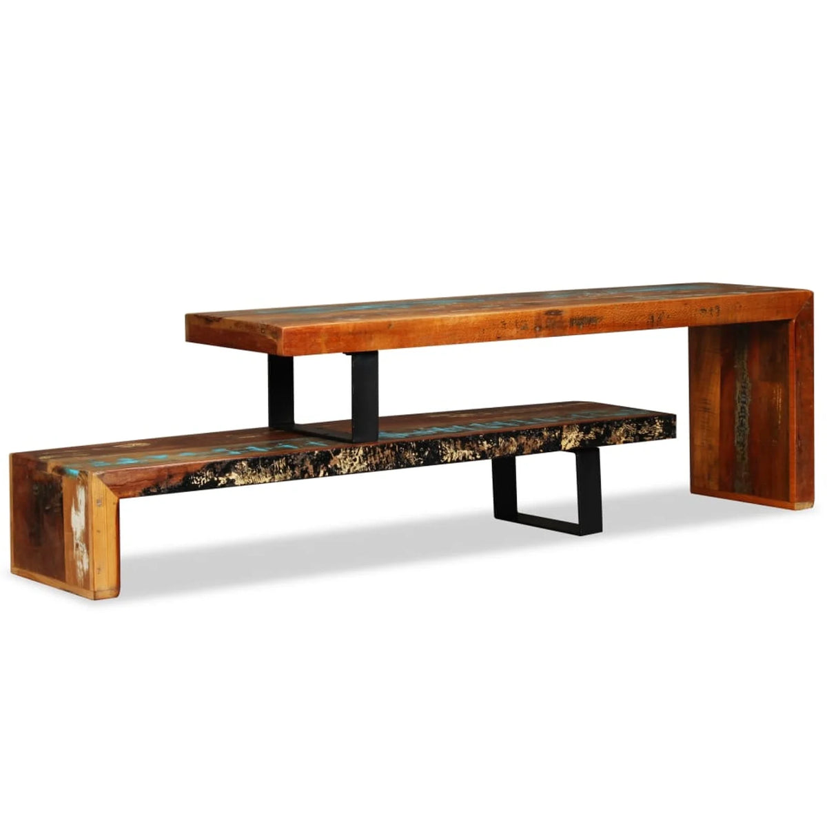 2 Tier Wooden TV Stand with Storage K402452
