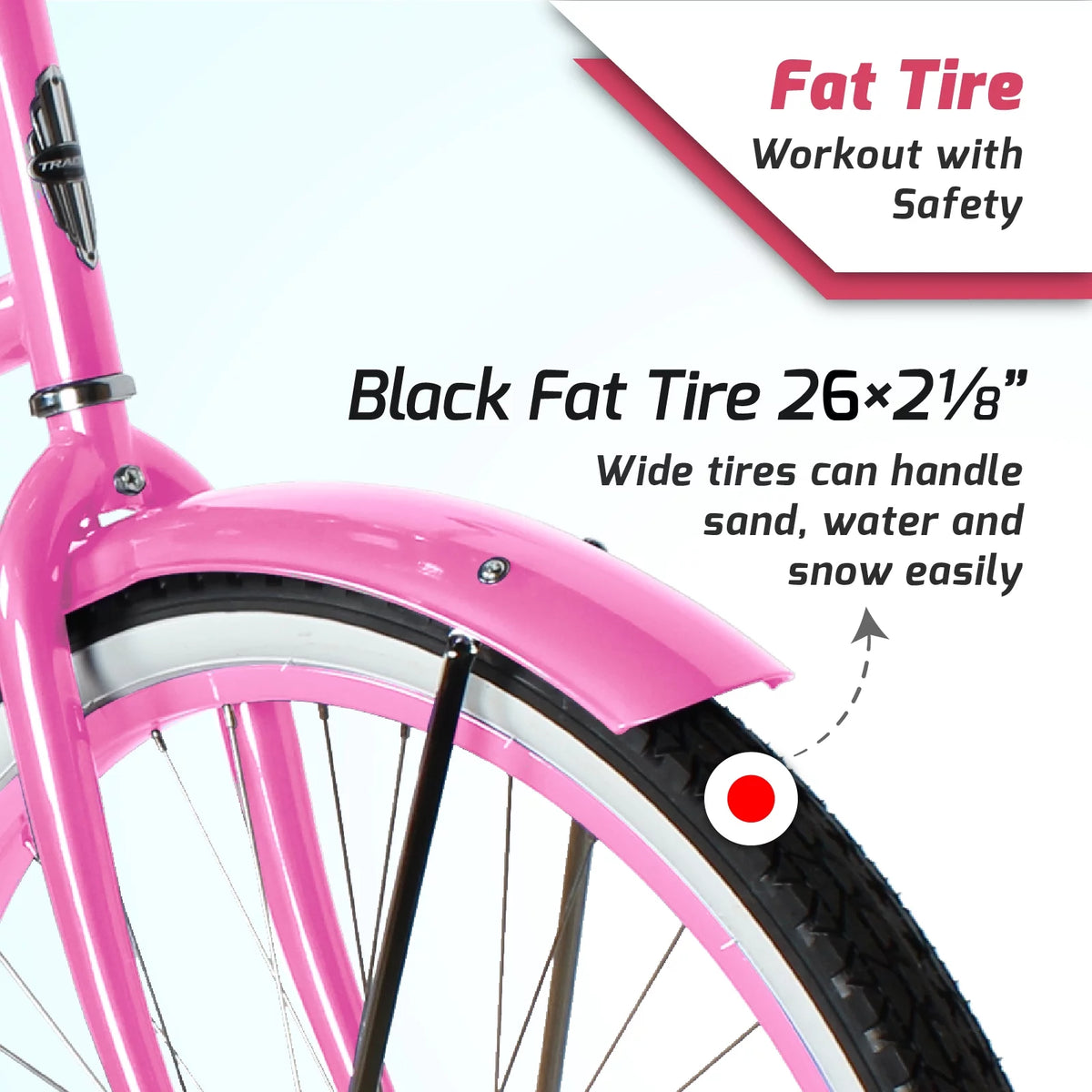 26 Inch Single Speed Beach Cruiser Bike with Fenders Z909