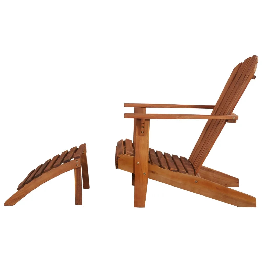 Adirondack Chair with Footrest Acacia Wood Y1999