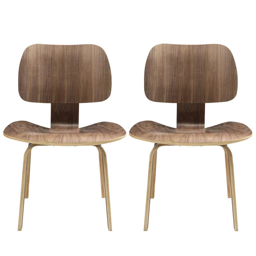 Walnut Dining Chairs Set of 2 O326