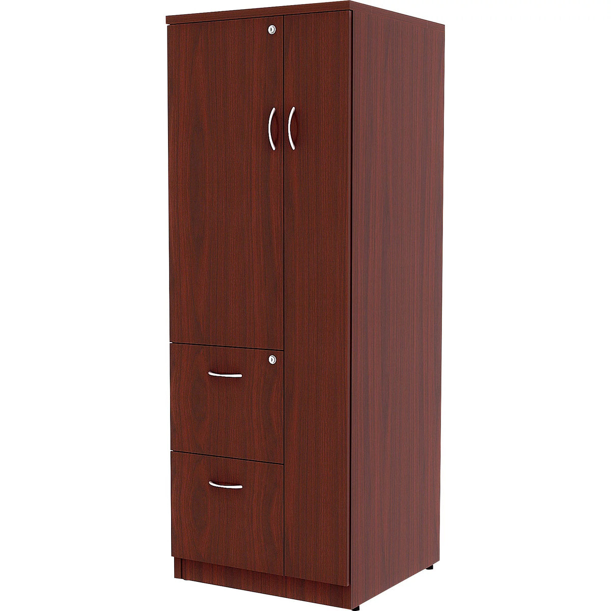 2 Drawer Mahogany Laminate Storage Cabinet O95135