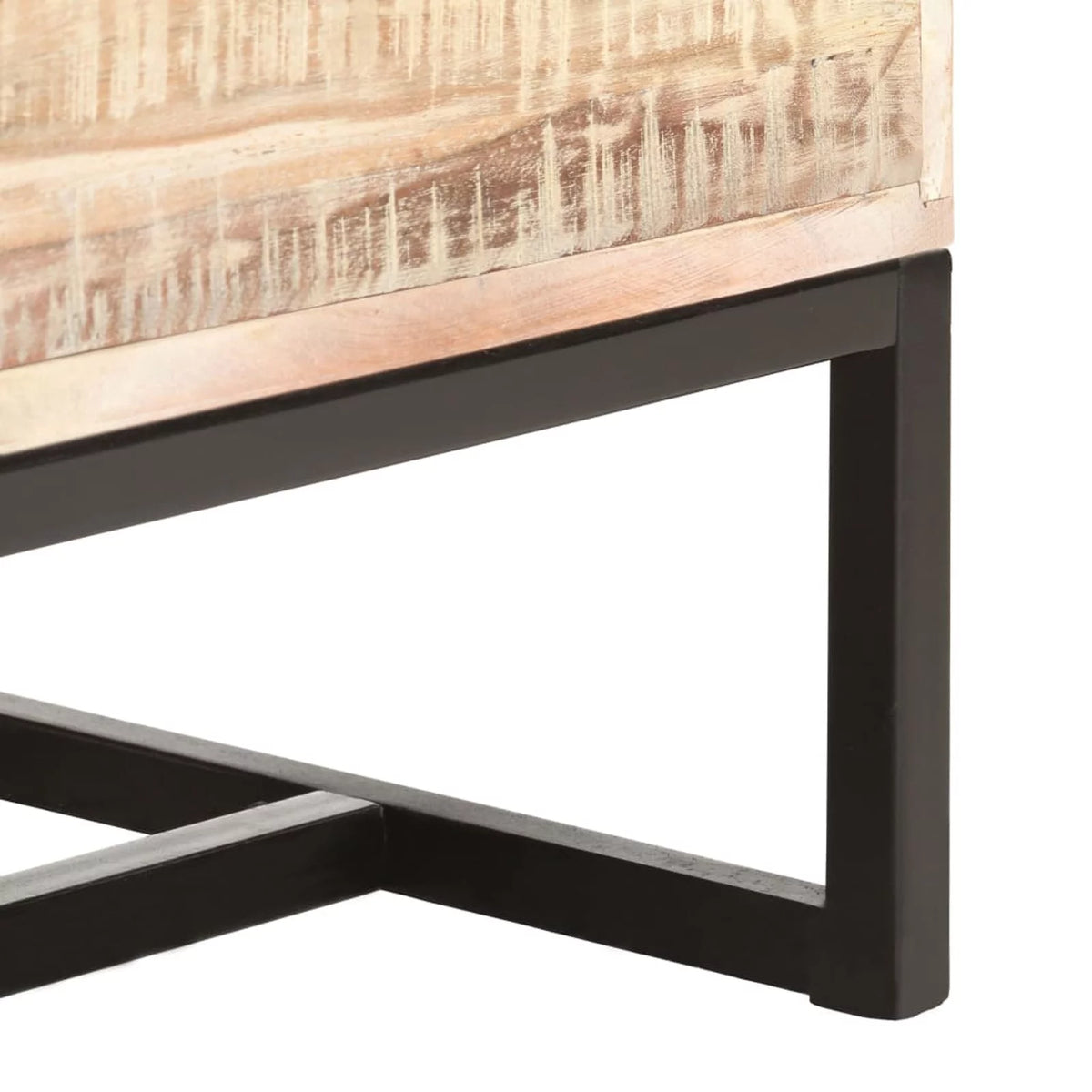 White Solid Acacia Wood Sideboard O7741
