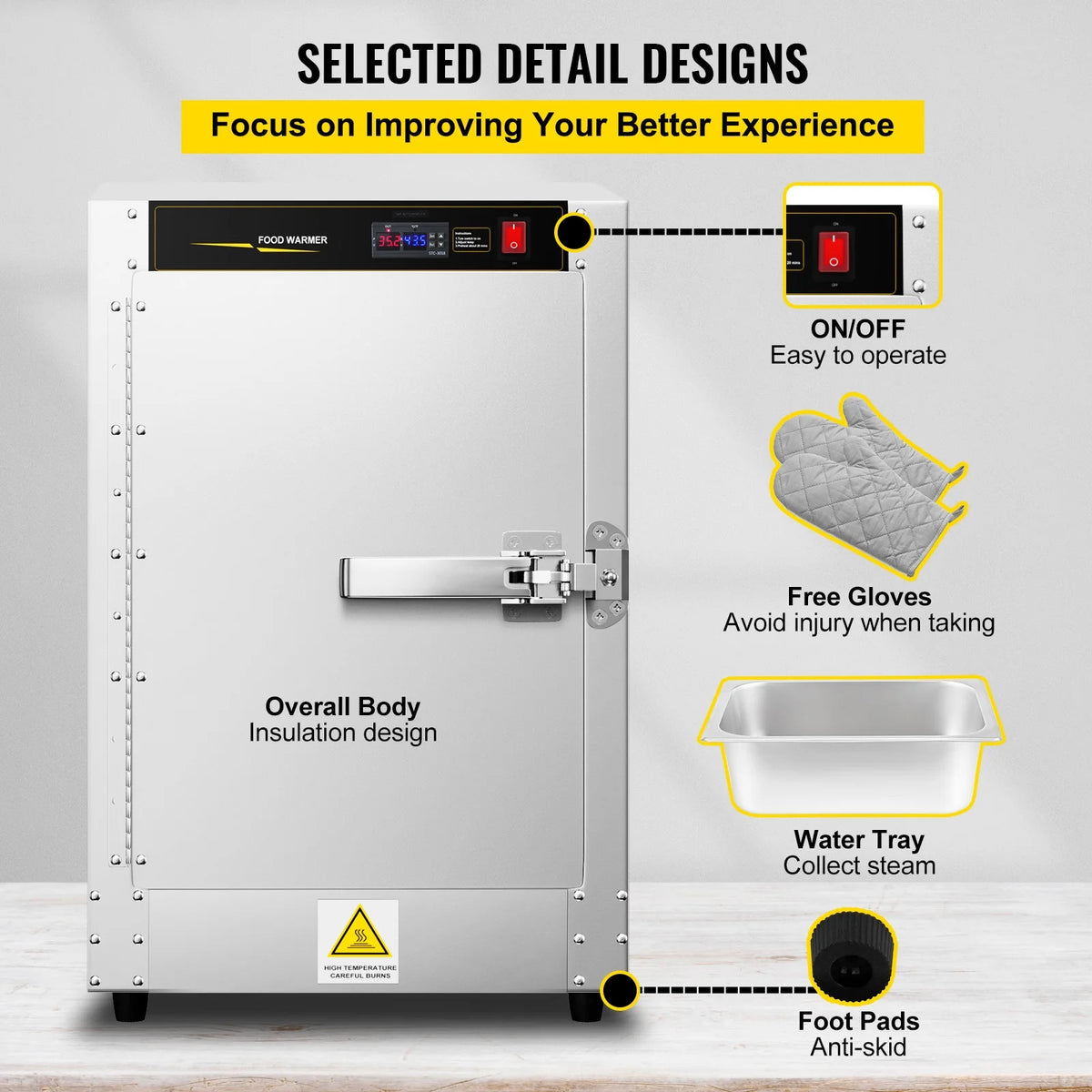 Hot Box Food Warmer 4 Shelves S635361