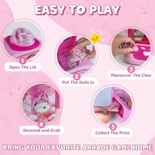 Mini Claw Machine with Sound & 20 Mini Plush Toys M804081