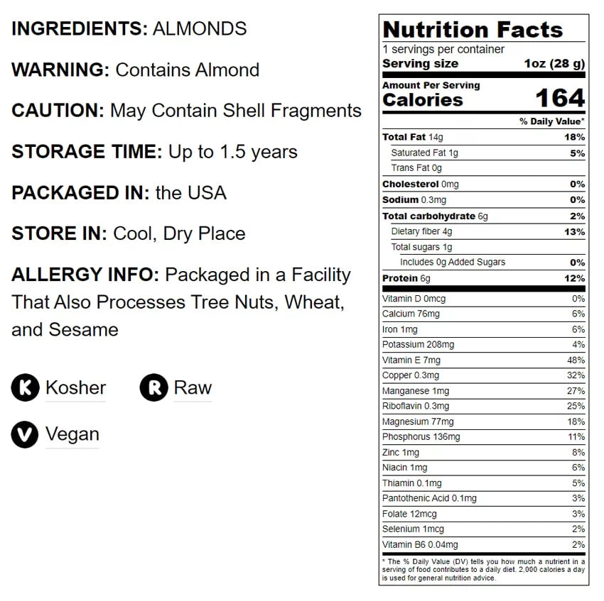 California Almonds 4 Pounds Kosher F19449