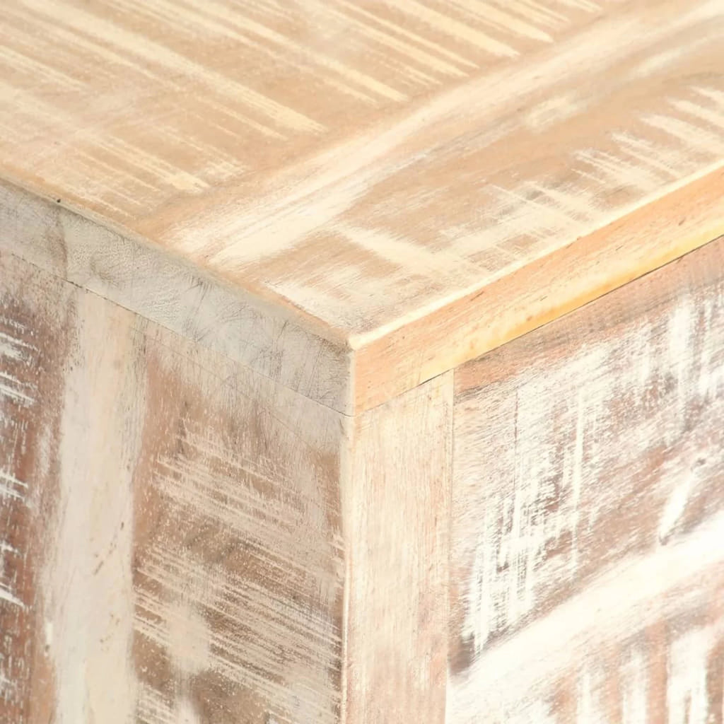 White Solid Acacia Wood Sideboard O7741