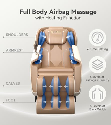 Brown Zero Gravity SL-Track Shiatsu Massage Chair Recliner K704