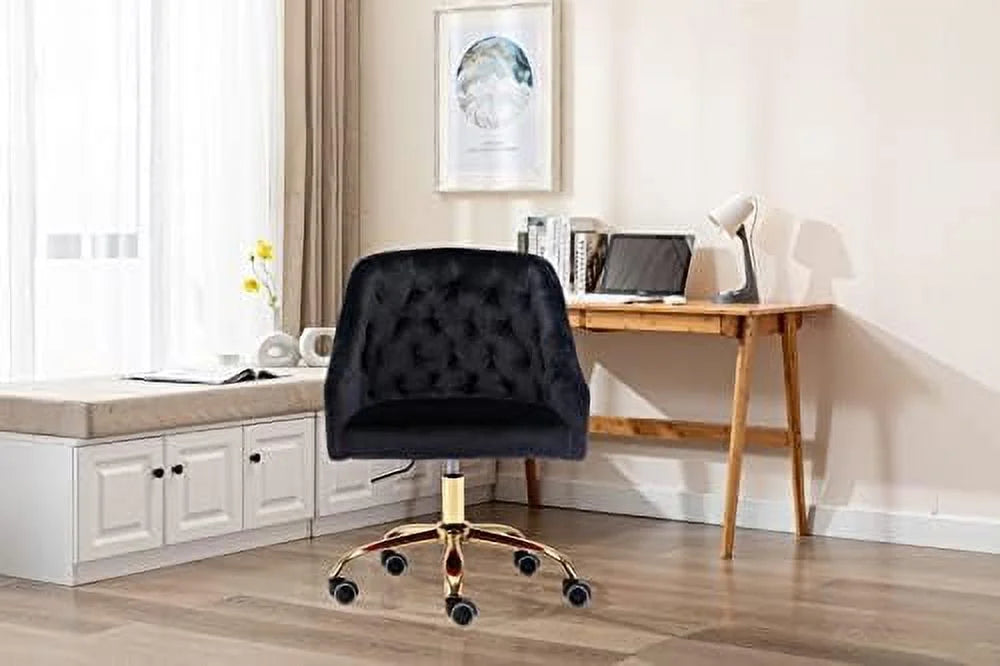 Red Velvet Adjustable Swivel Office Chair V397999