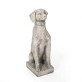 Antique White Outdoor Dog Garden Statue M162
