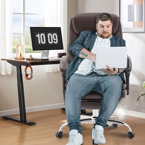 Black Heated Ergonomic Office Chair with Footrest M28259