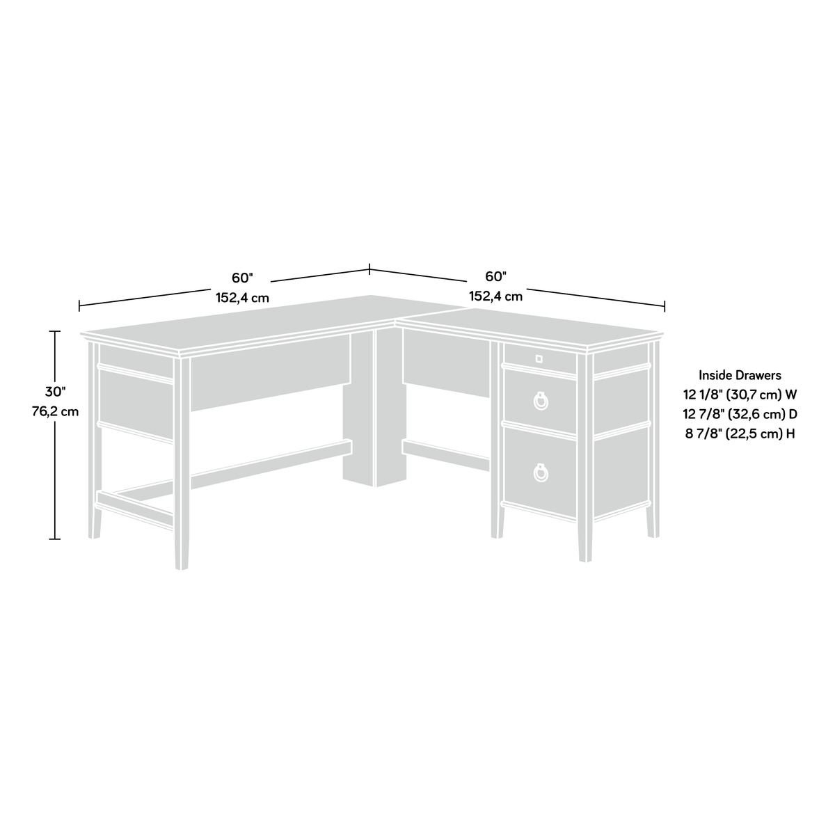 L-Shaped Computer Desk F1467