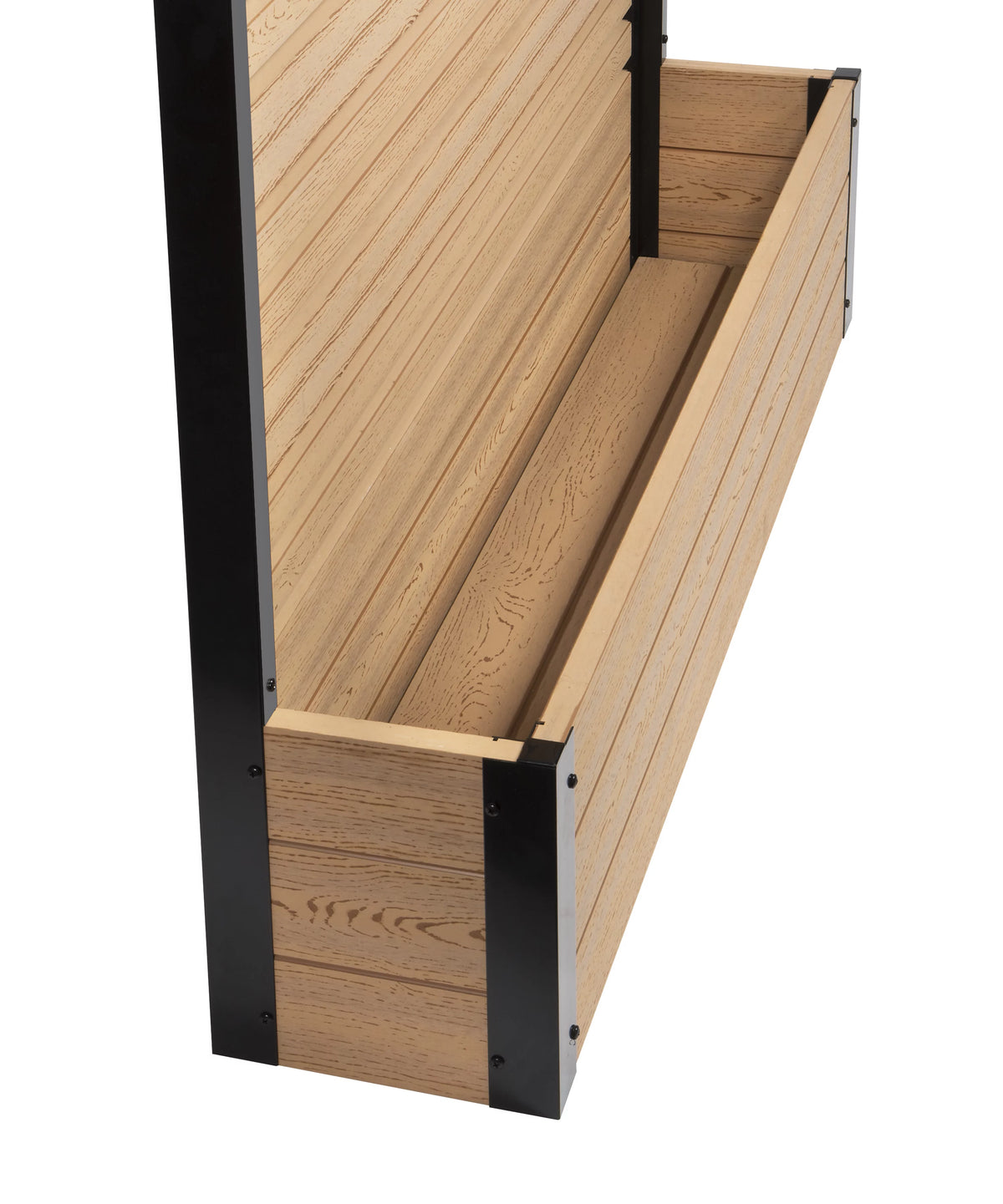 Freestanding Vinyl Outdoor Privacy Screen and Planter Box Kit B991857